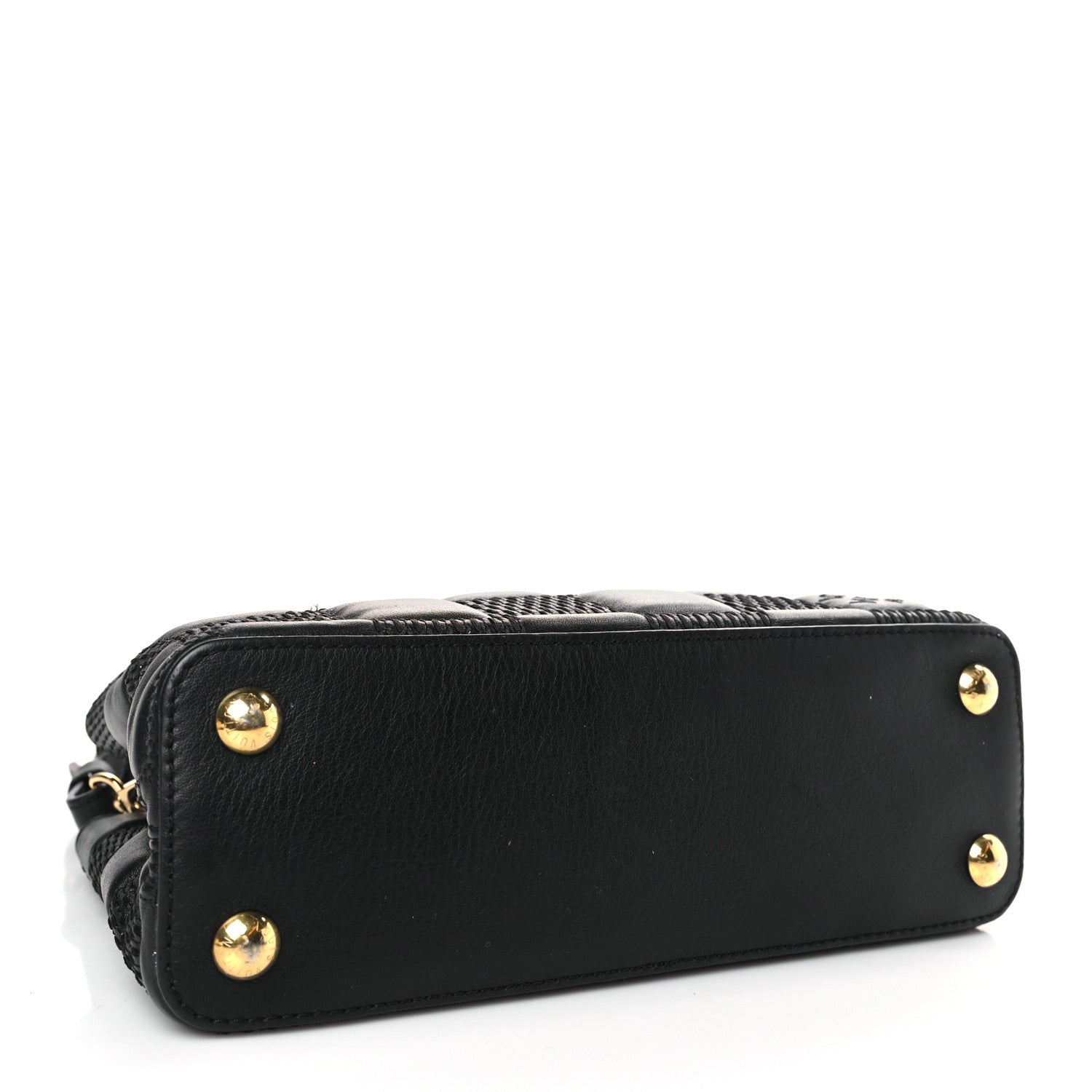 Louis Vuitton Lambskin Damier Quilt Capucines BB Matte Black 4 of 8