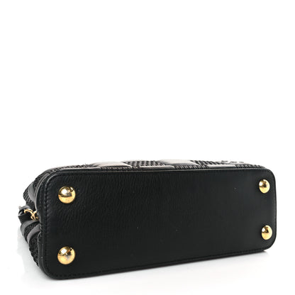 Louis Vuitton Lambskin Damier Quilt Capucines BB Matte Black 4 of 8