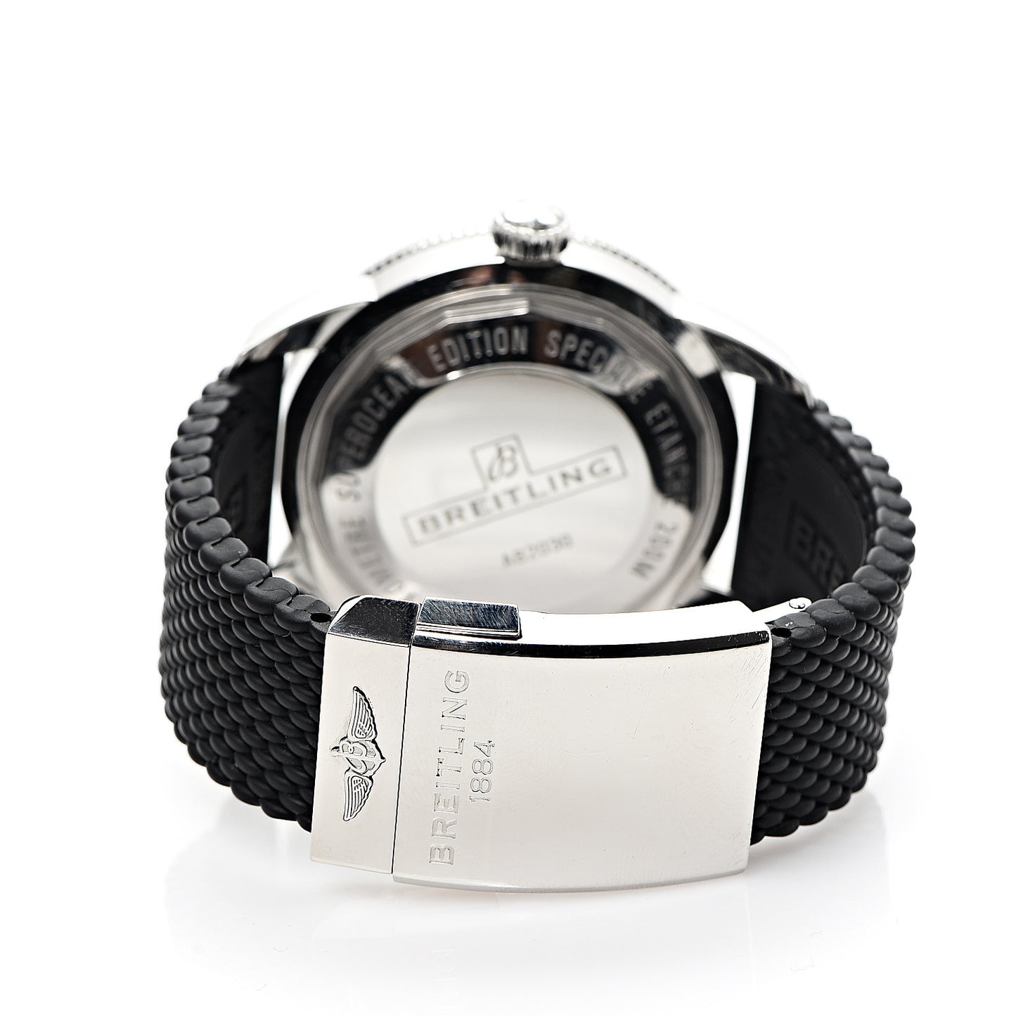 Stainless Steel Rubber 44mm Superocean Heritage II B20 Automatic Watch Volcano Black AB2030