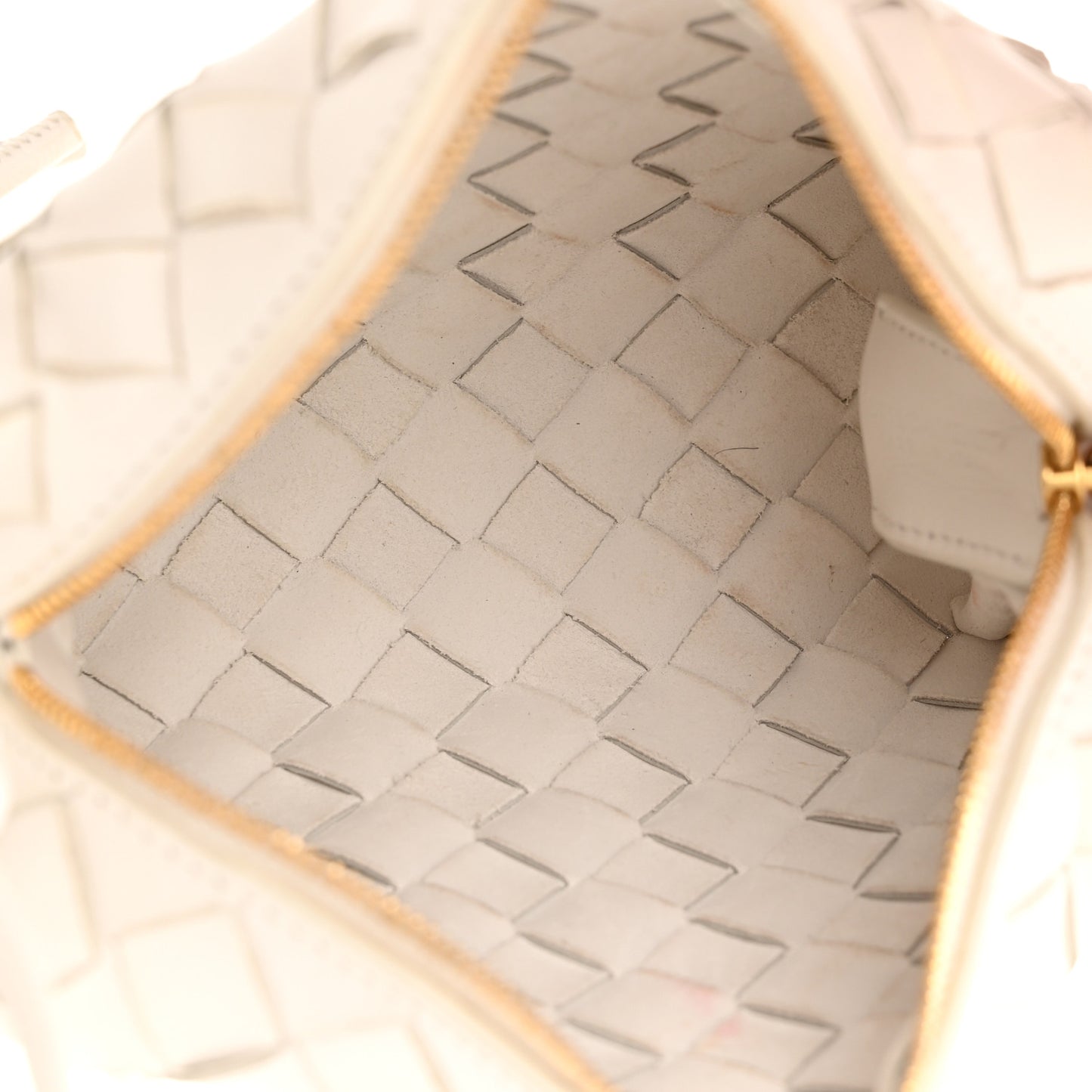 Nappa Intrecciato Small Loop Camera Bag White