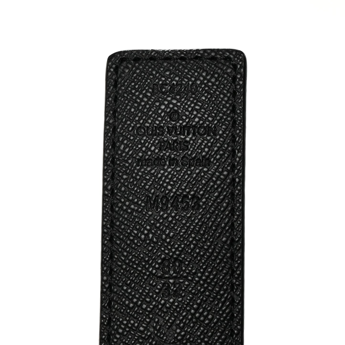 Calfskin Monogram 40mm LV Initiales Reversible Belt 80 32 Black