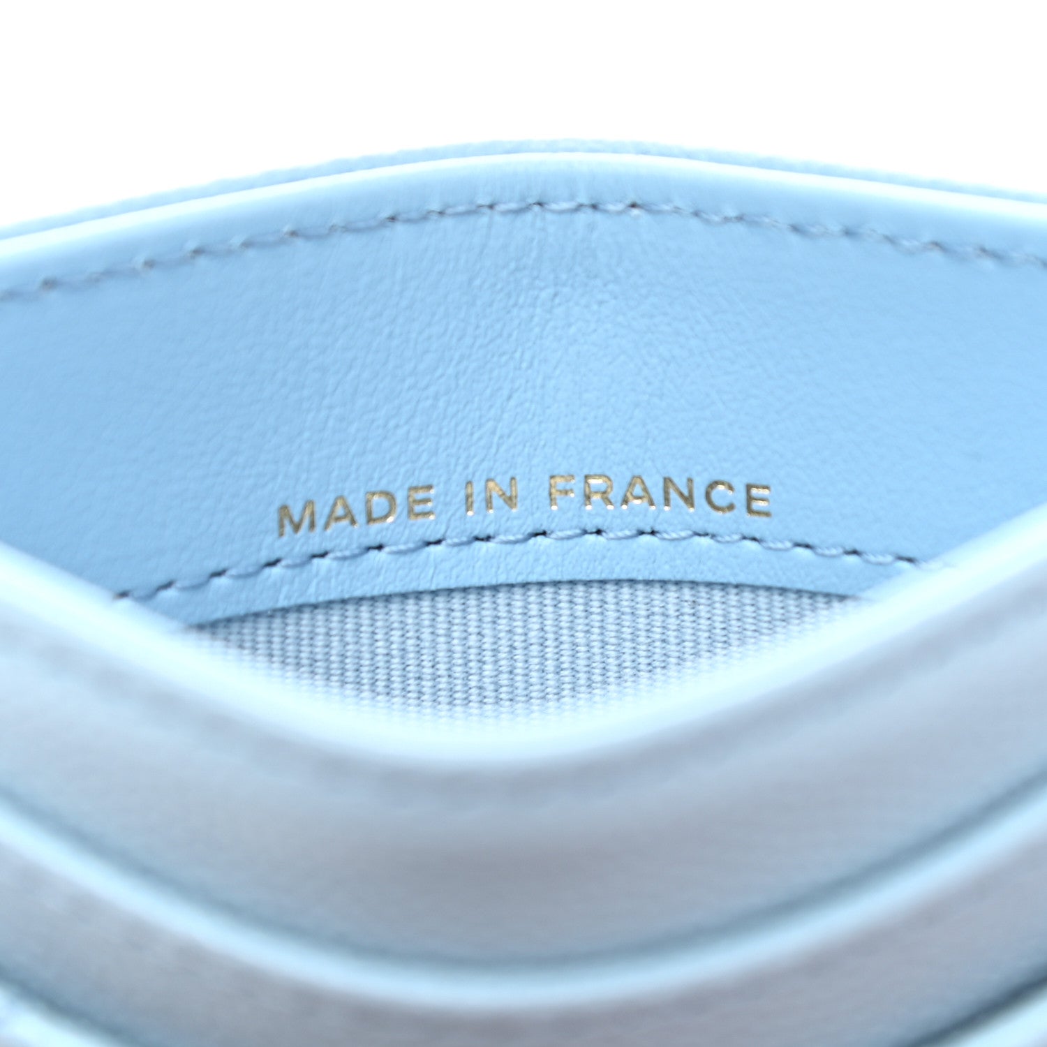 Chanel Caviar Quilted Card Holder Light Blue 6 of 8