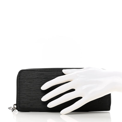 Louis Vuitton Epi Clemence Wallet Black 2 of 7