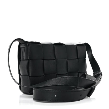 Bottega Veneta Lambskin Maxi Intrecciato Cassette Crossbody Bag Black 3 of 11