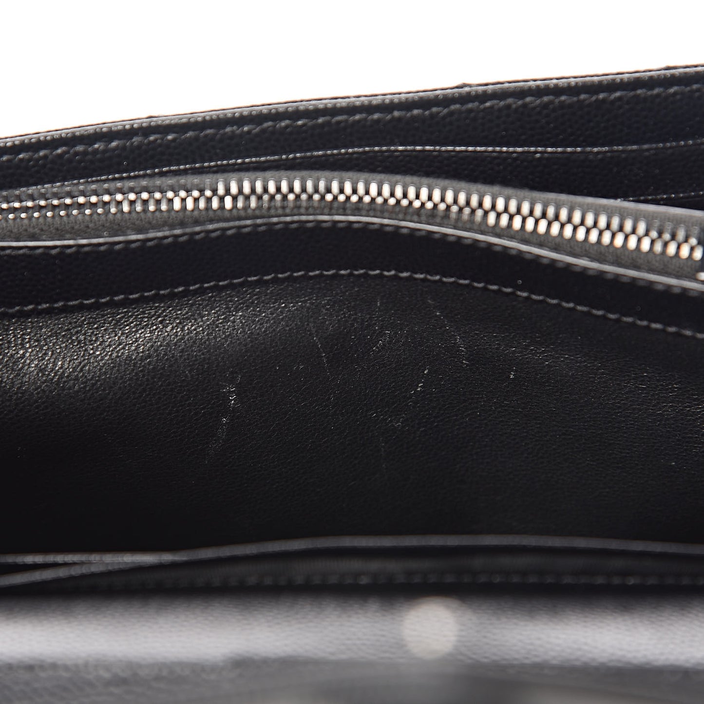 Grain De Poudre Matelasse Chevron Monogram Chain Wallet Black