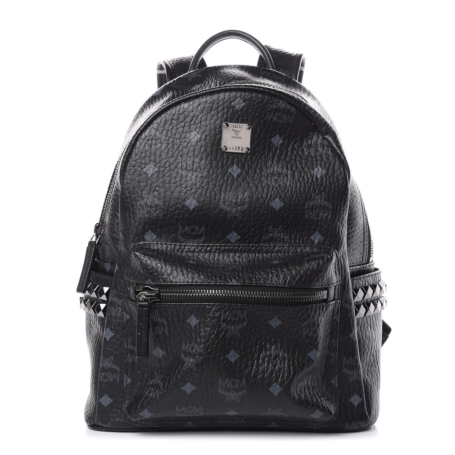 MCM Visetos Small Side Stud Stark Backpack Black 1 of 12