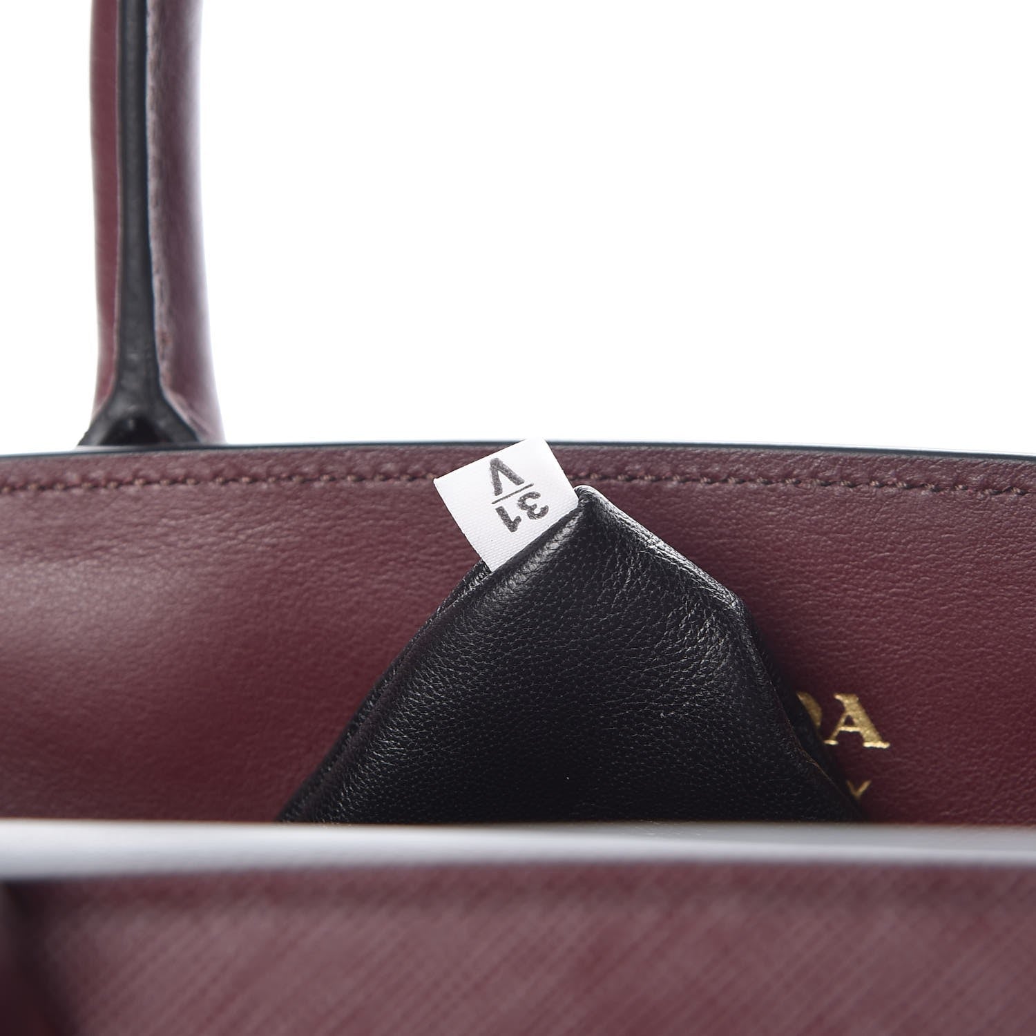 Prada Saffiano City Calf Small Esplanade Tote Granato Marmo 9 of 9