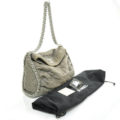 Chanel Washed Lambskin Chain Around Hobo Taupe 3 of 10