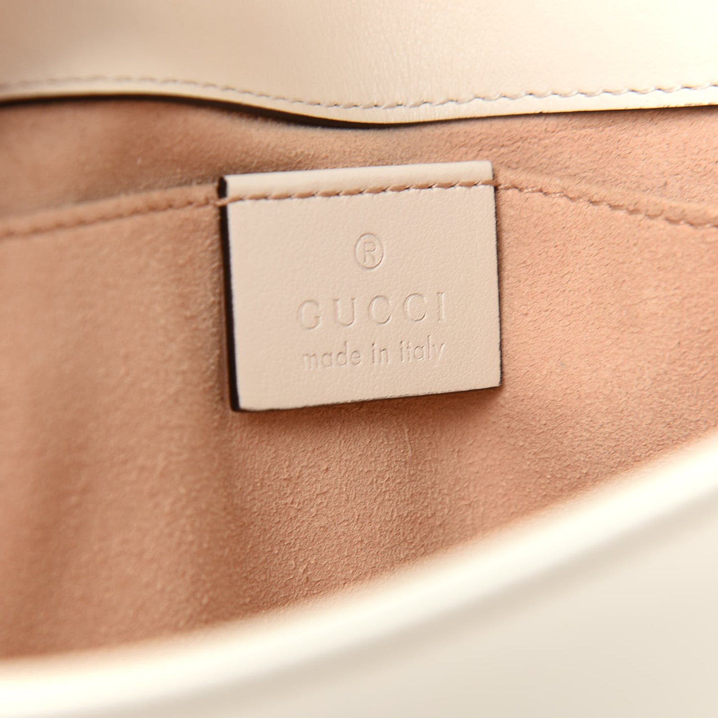 Calfskin Matelasse Mini GG Marmont Shoulder Bag White