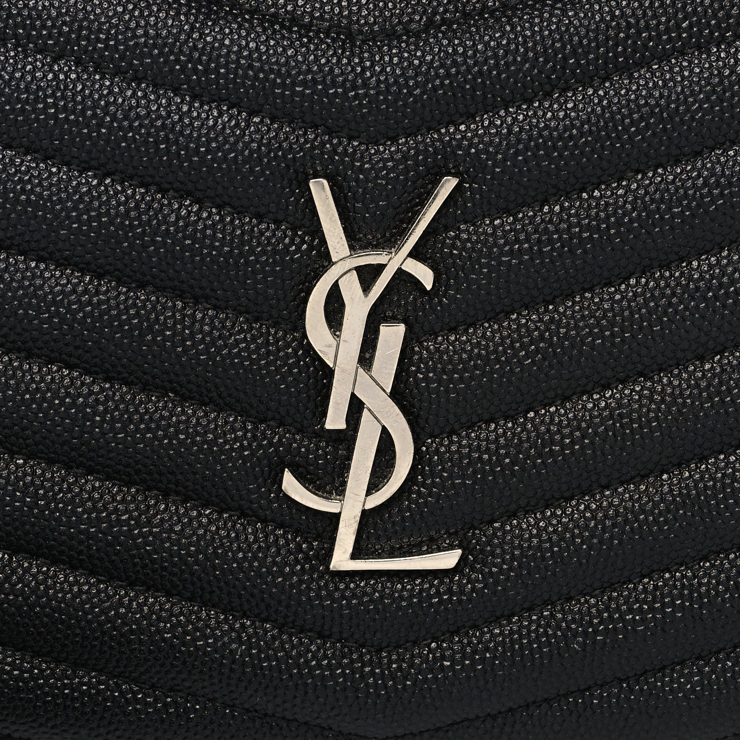 Saint Laurent Grain De Poudre Matelasse Monogram Mini Lou Camera Bag Black 8 of 12