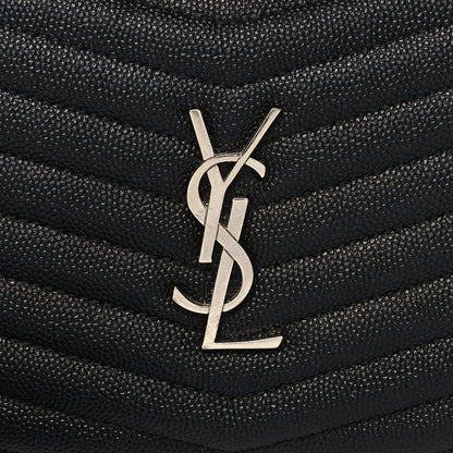 Saint Laurent Grain De Poudre Matelasse Monogram Mini Lou Camera Bag Black 8 of 12