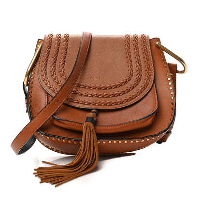 Chloe Calfskin Braided Medium Hudson Shoulder Bag Caramel 1 of 9