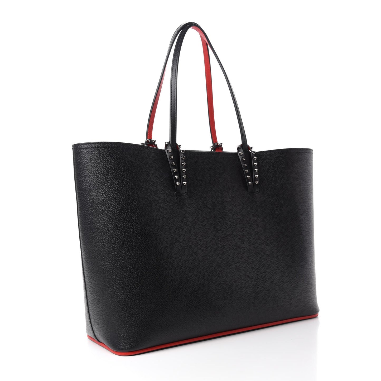 Calfskin Spikes East West Cabata Tote Black