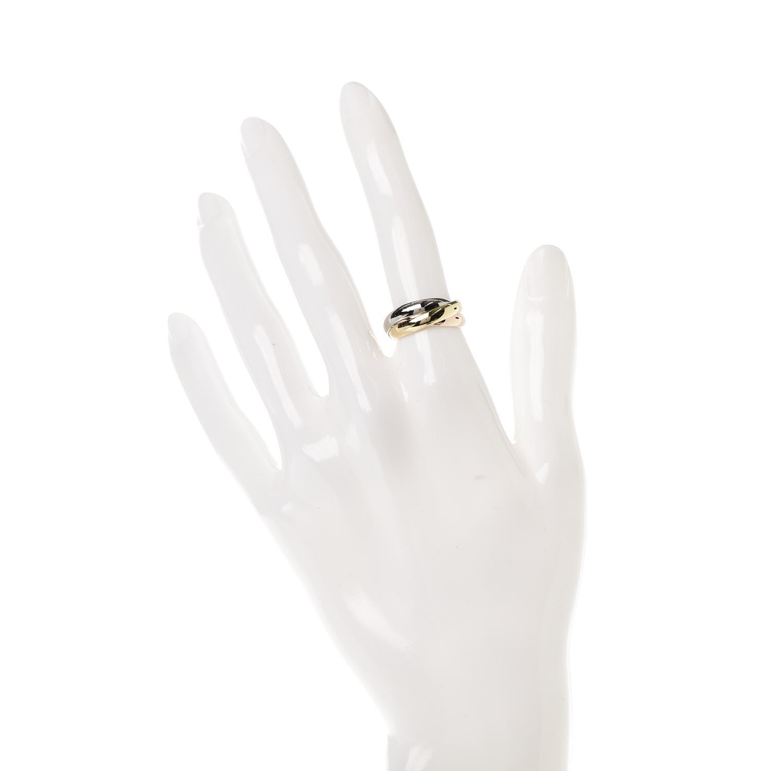 Cartier 18K Pink Yellow White Gold Classic Les Must De Cartier Trinity Ring 49 4.75 2 of 5