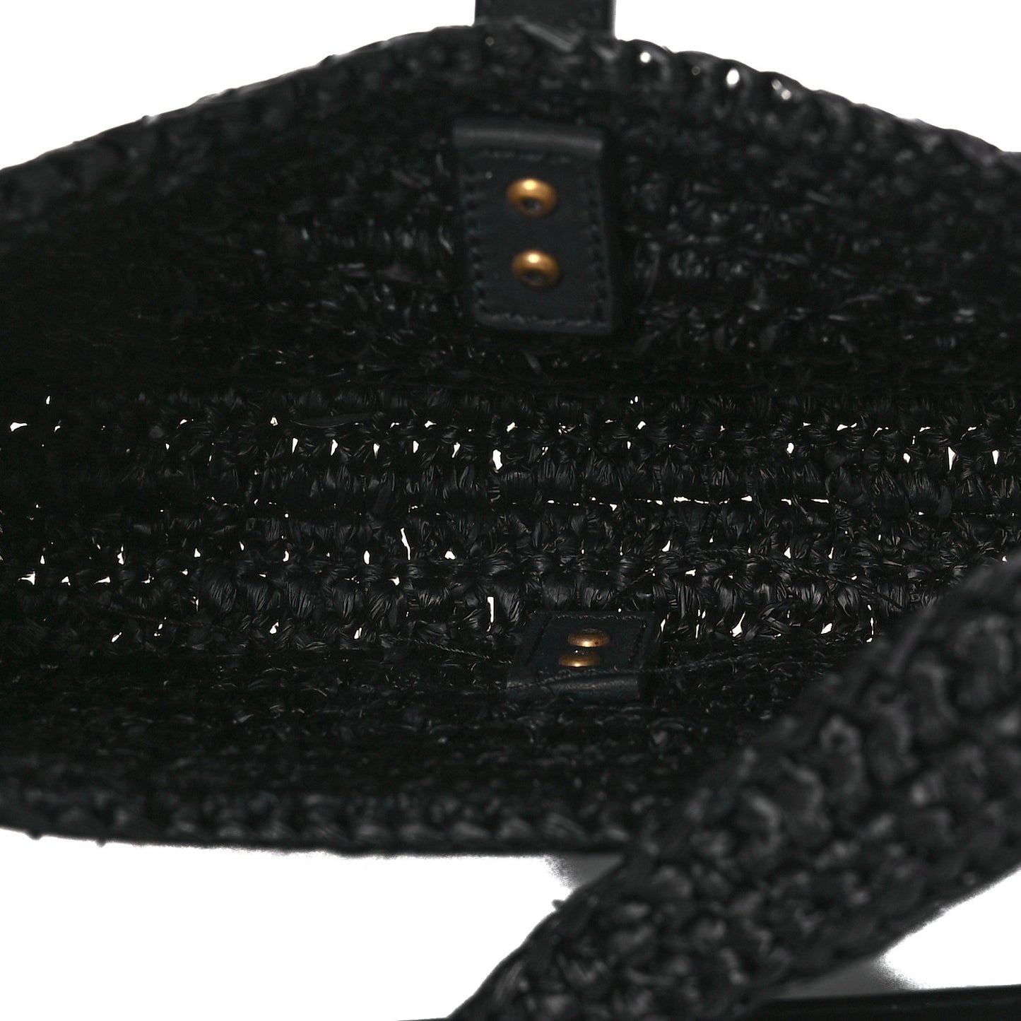 Raffia Calfskin Le 5 A 7 Mini Hobo Black