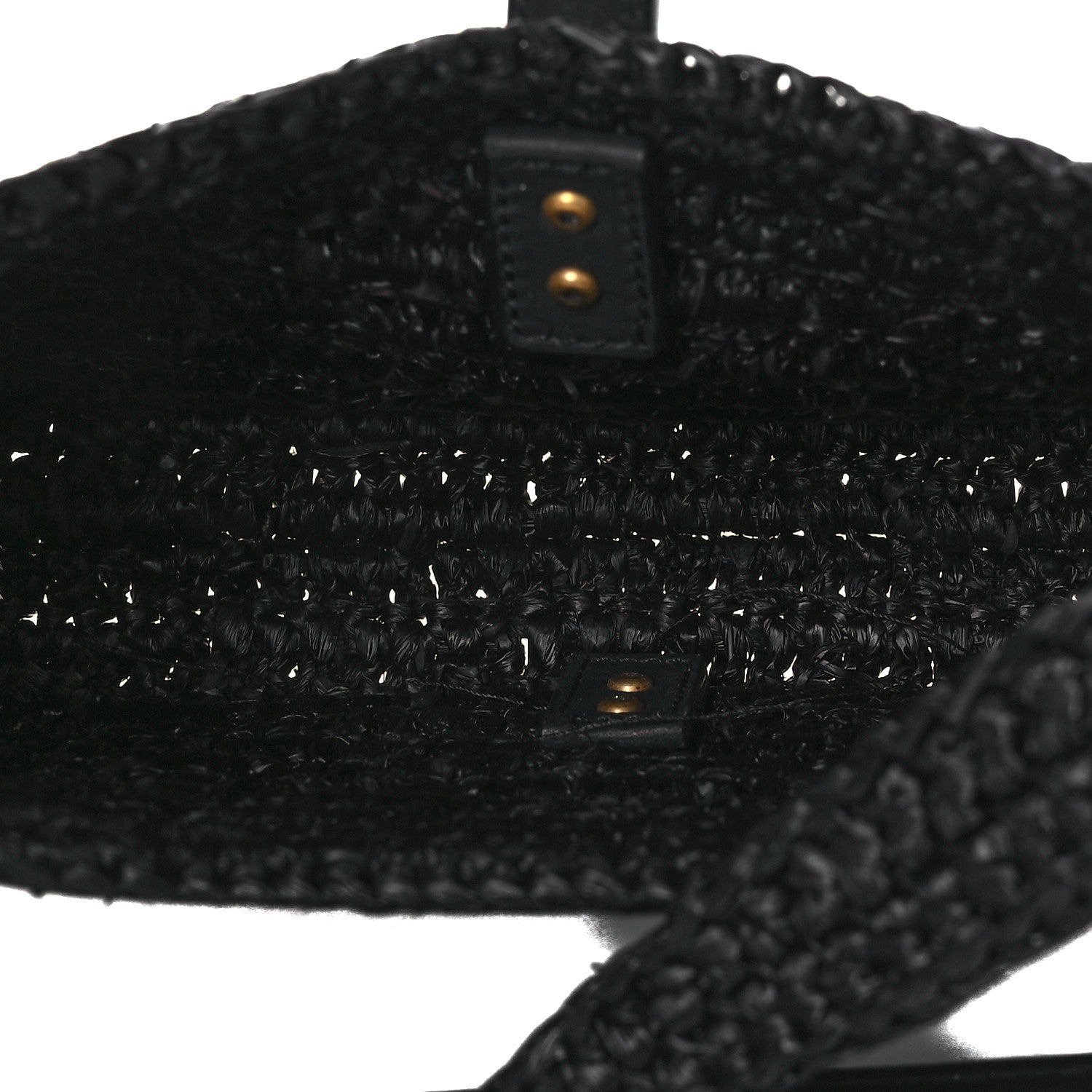 Saint Laurent Raffia Calfskin Le 5 A 7 Mini Hobo Black 6 of 11
