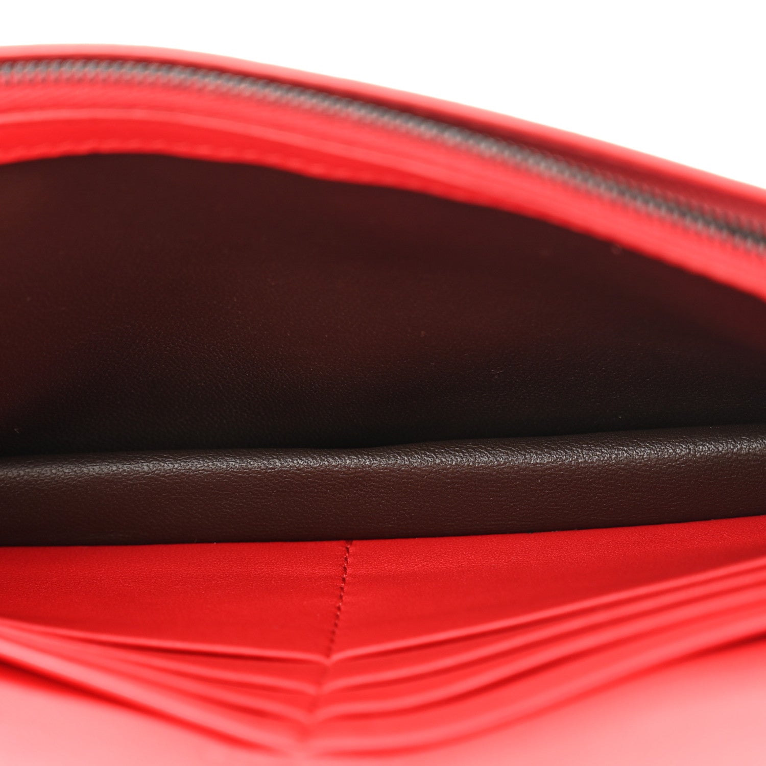 Bottega Veneta Nappa Intrecciato Continental Wallet on Chain Red 5 of 14