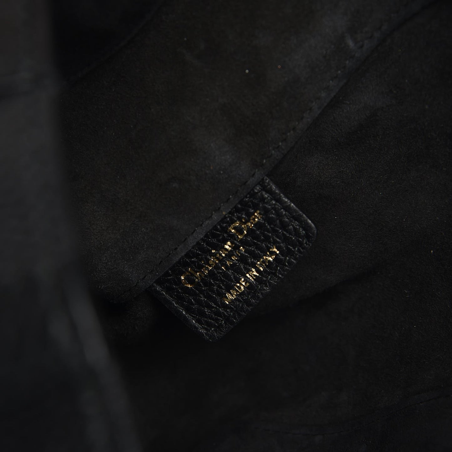 Grained Calfskin D-Bee Shopper Black