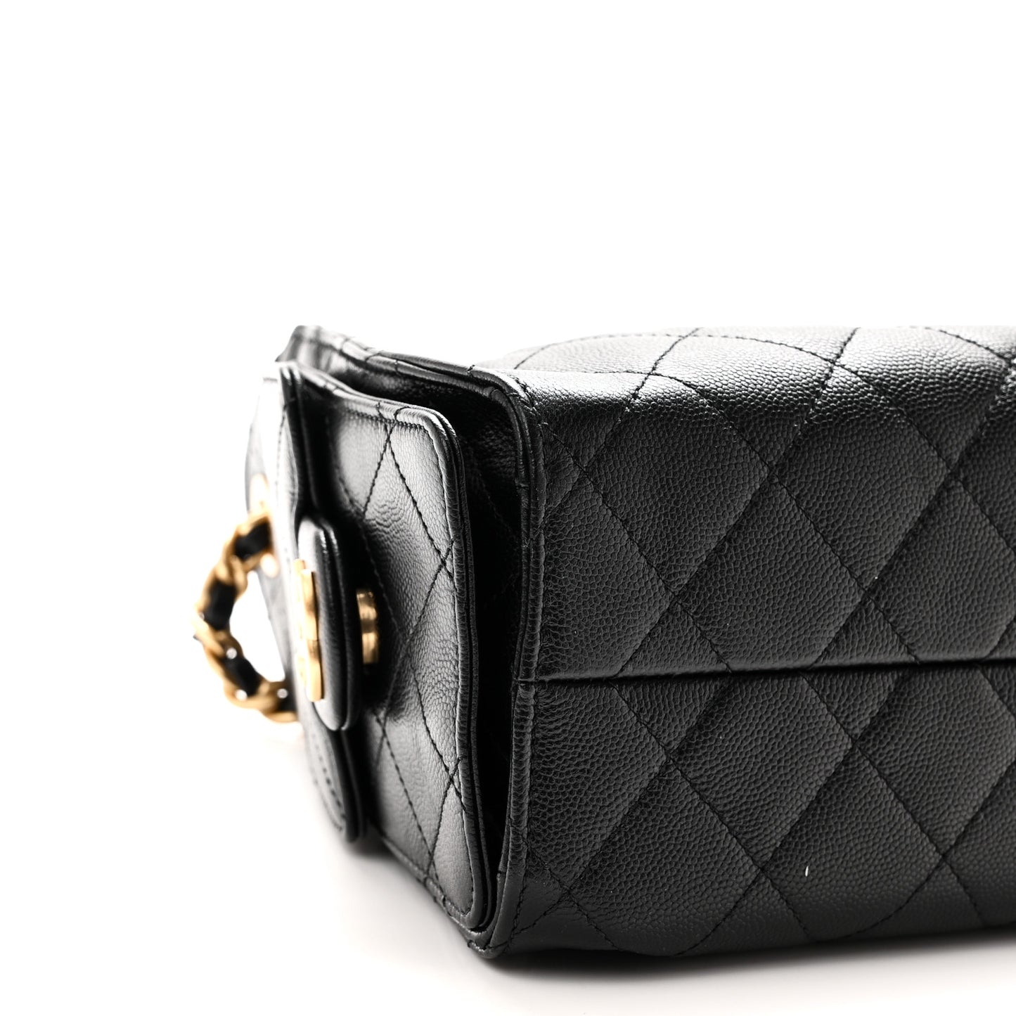 Caviar Quilted Mini Chanel 25 Handbag Black