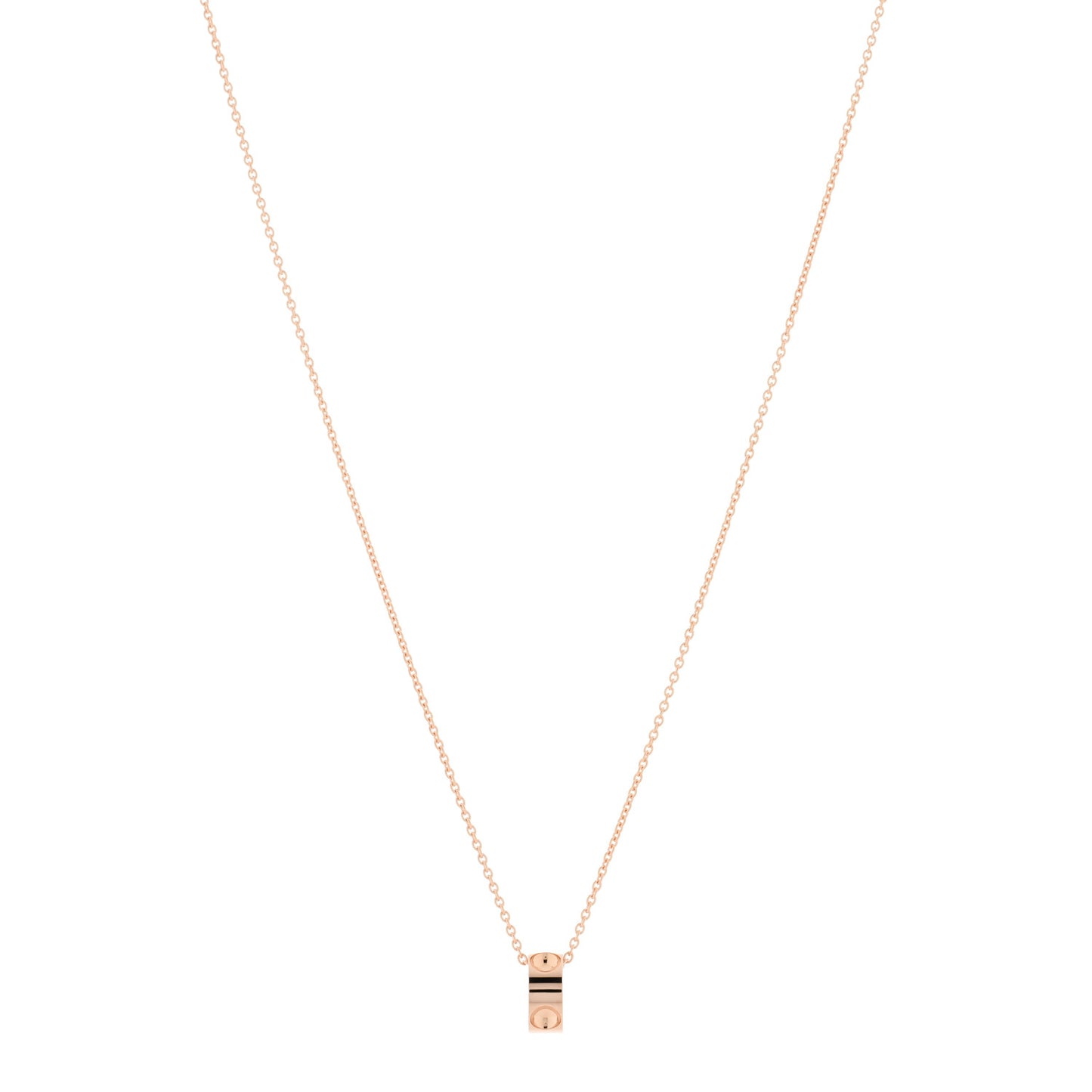 18K Pink Gold Empreinte Pendant Necklace