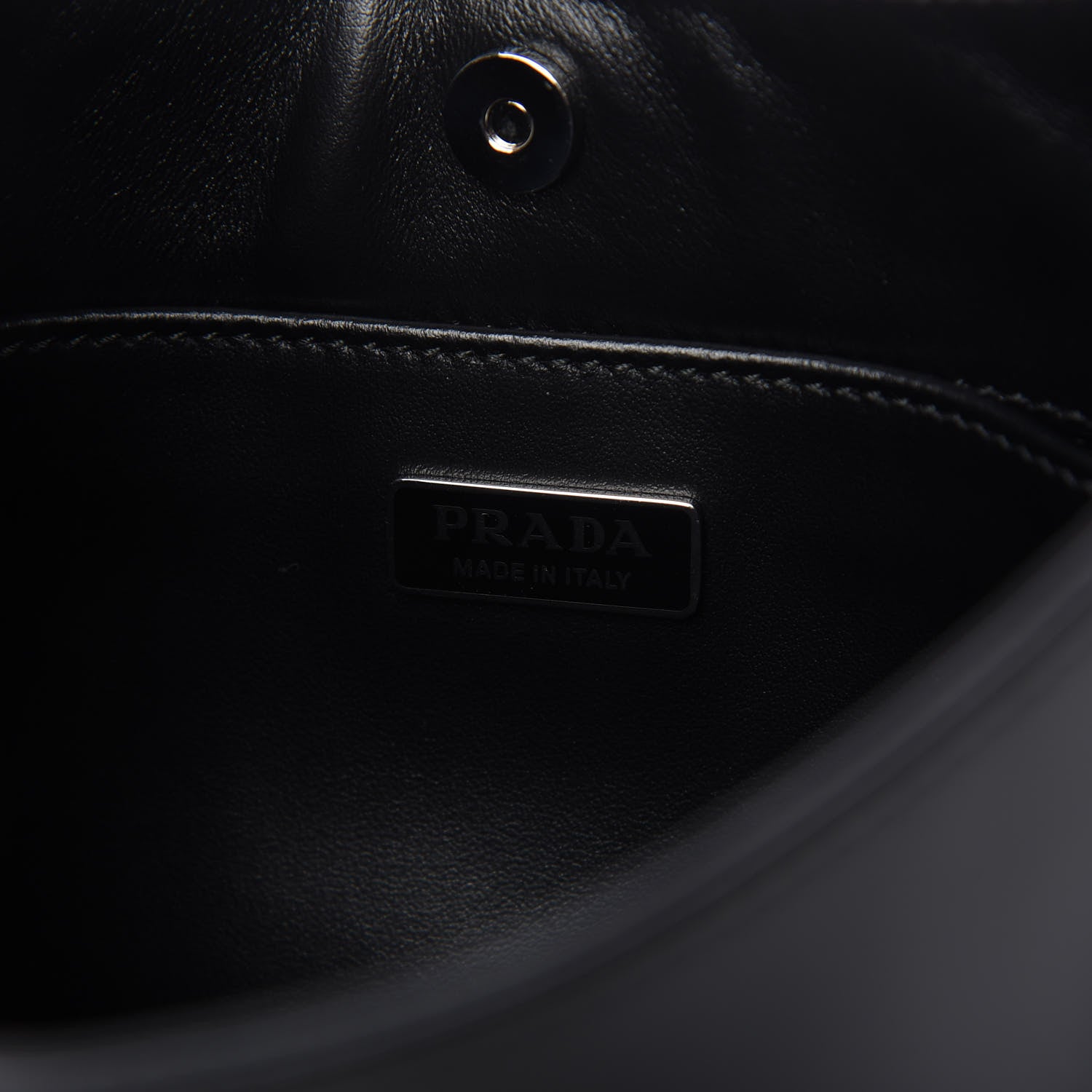 Prada Spazzolato Cleo Shoulder Bag Black 8 of 9