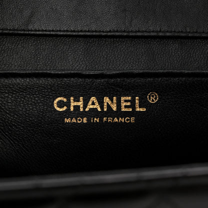Chanel Patent Calfskin Quilted East West Flap Shoulder Bag Black 6 of 12