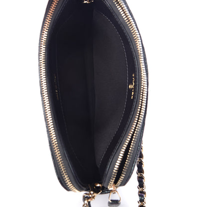 Chanel Iridescent Caviar Quilted Clutch With Chain Black 11 of 12