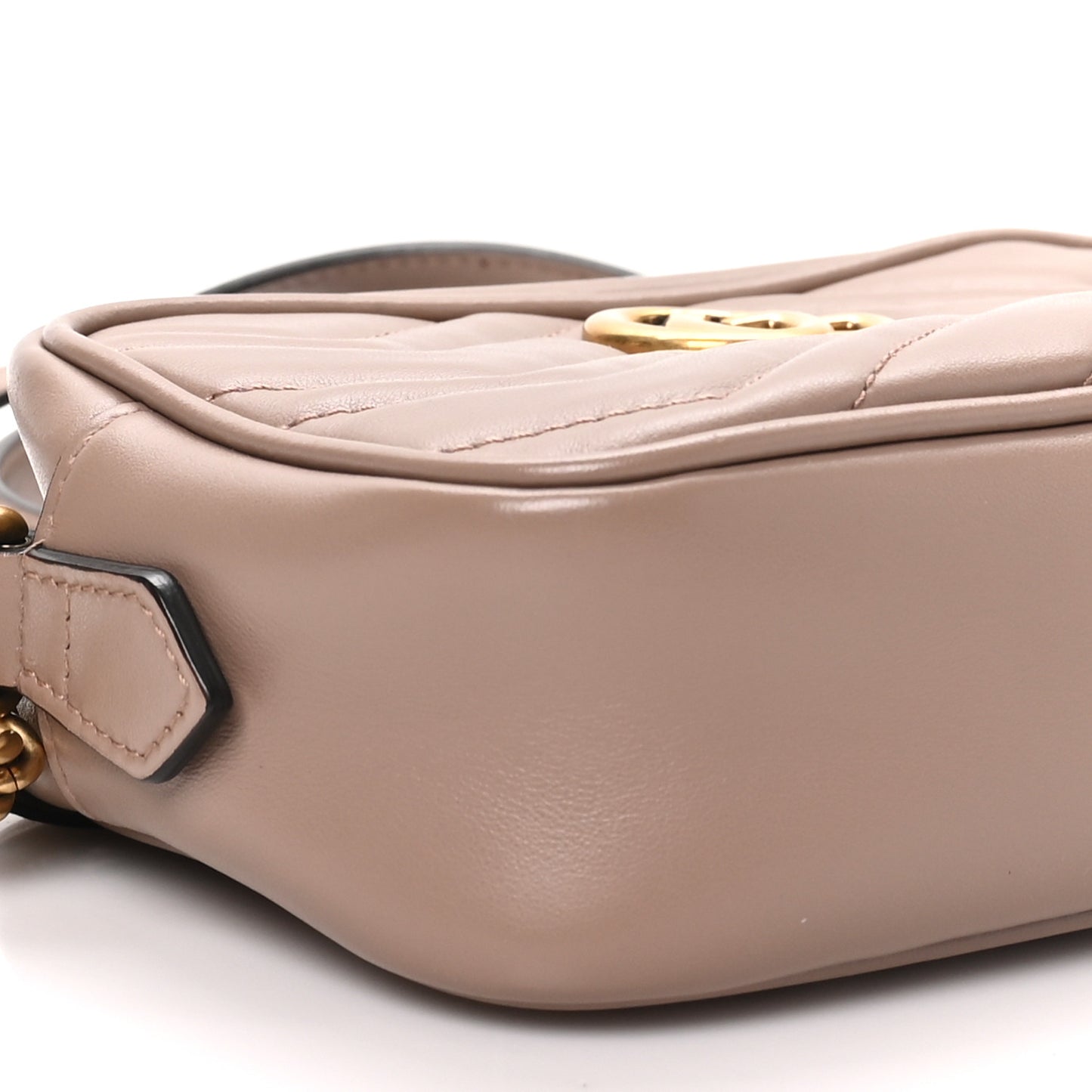 Calfskin Matelasse Mini GG Marmont Chain Shoulder Bag Porcelain Rose