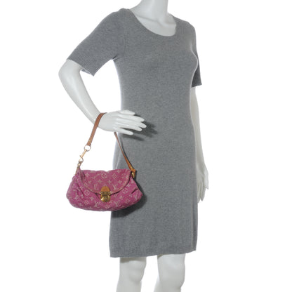 Louis Vuitton Monogram Denim Mini Pleaty Fuchsia 2 of 7