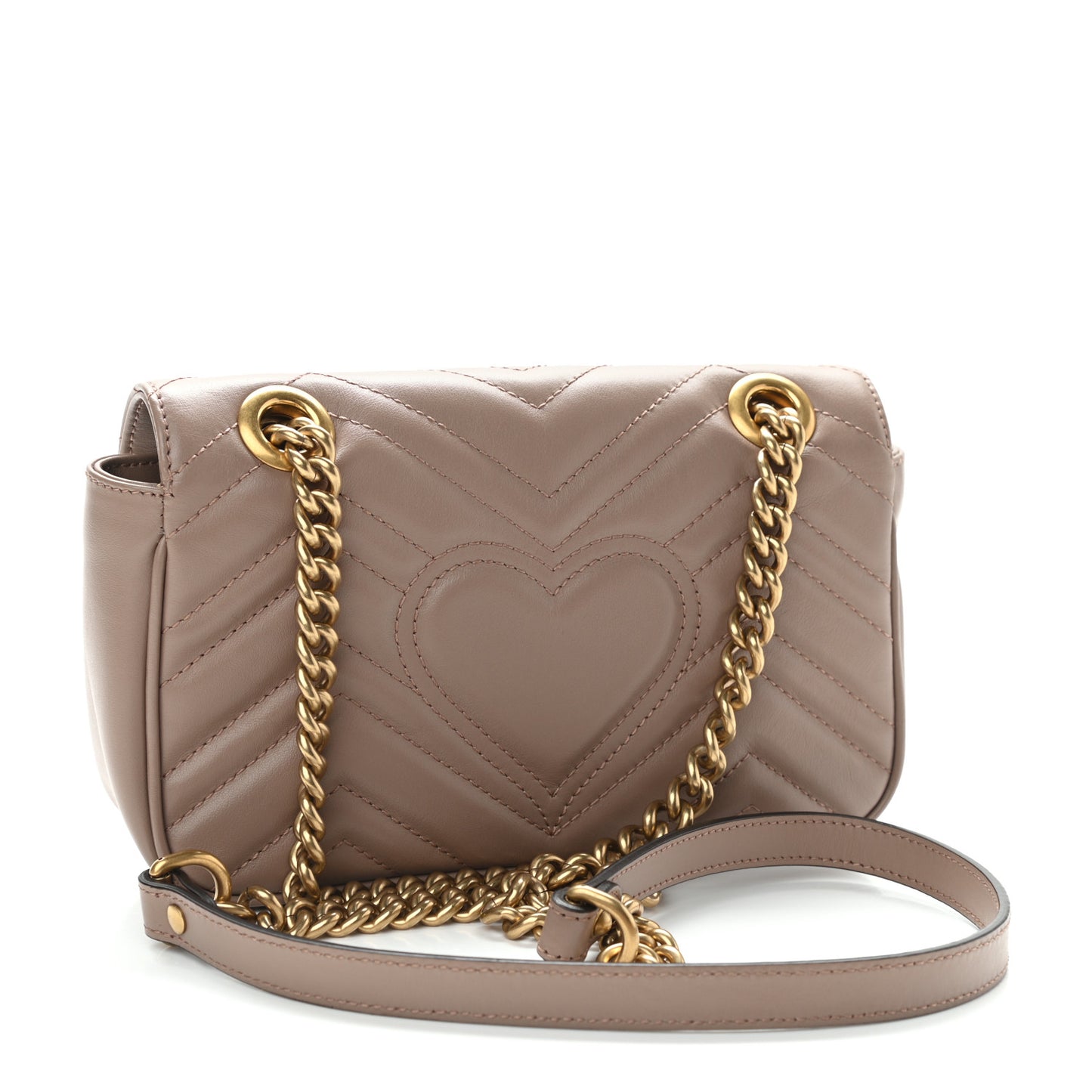 Calfskin Matelasse Mini GG Marmont Shoulder Bag Porcelain Rose