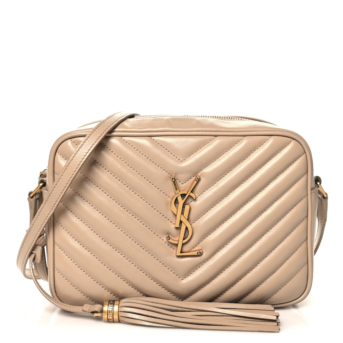 Calfskin Matelasse Monogram Lou Camera Bag Nude Powder