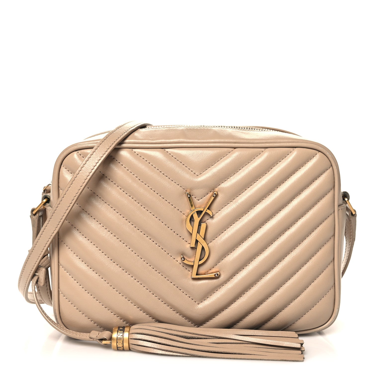 Saint Laurent Calfskin Matelasse Monogram Lou Camera Bag Nude Powder 1 of 11