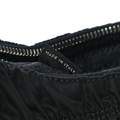 Prada Tessuto Nylon Gaufre Shoulder Bag Black 7 of 10