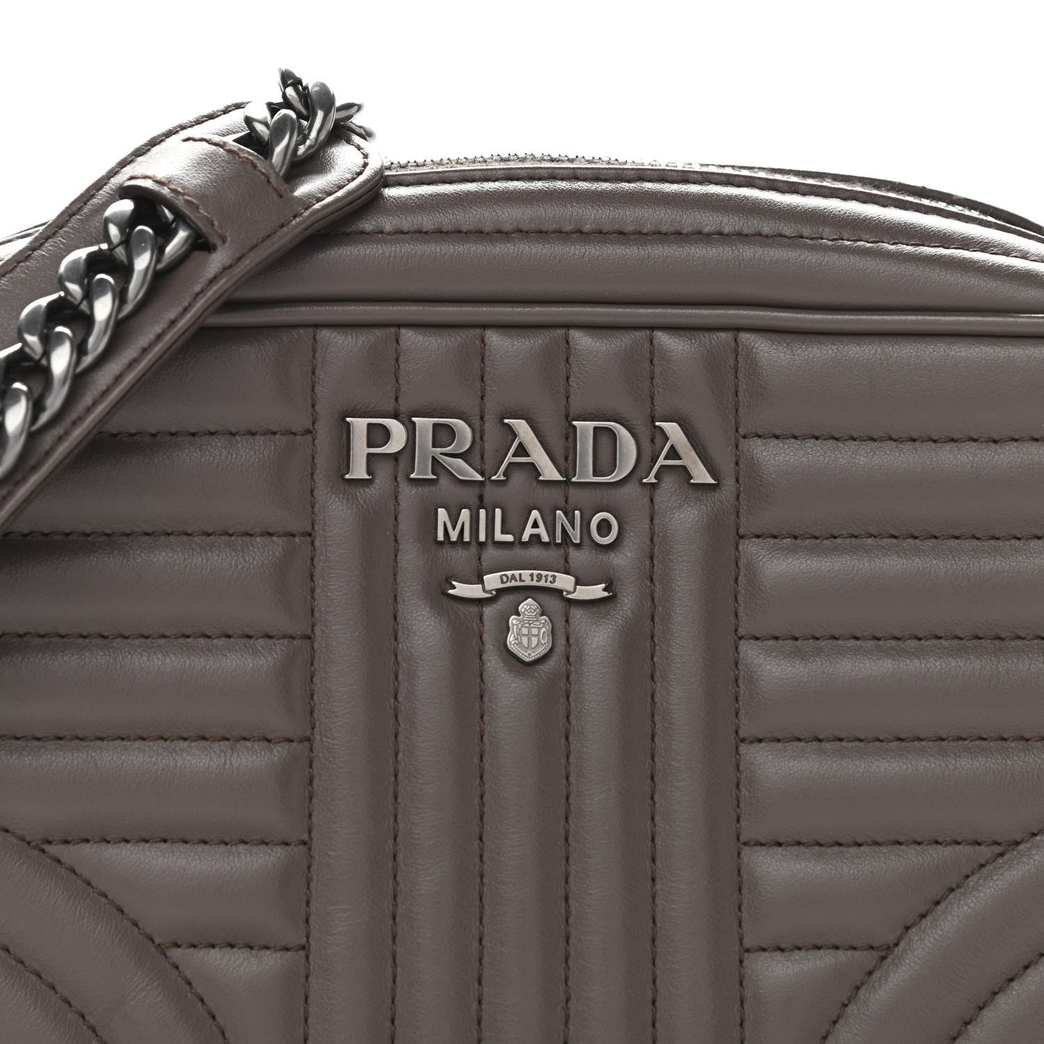 Prada Soft Calfskin Diagramme Camera Bag Bambu 7 of 9