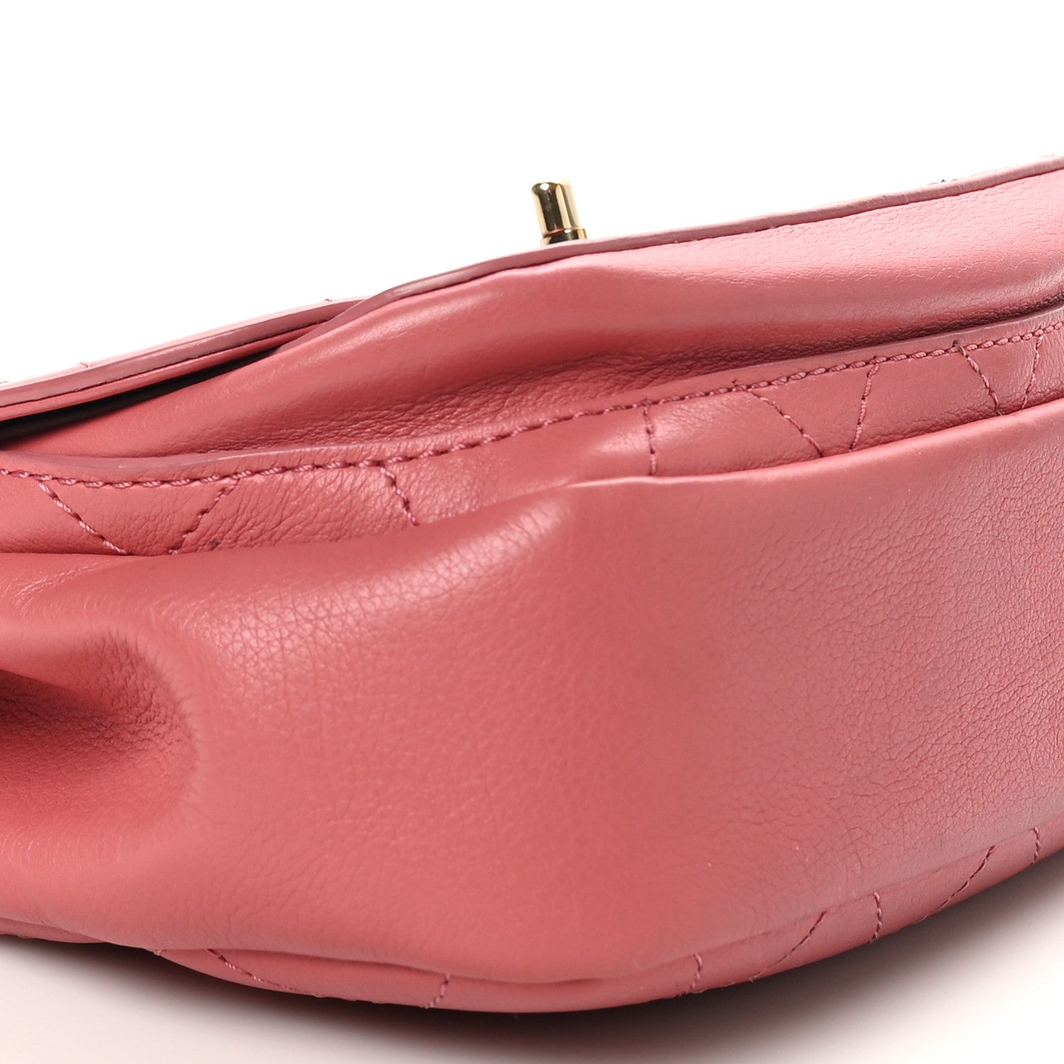 Chanel Calfskin Stitched Small Flap Bag Pink 9 of 10