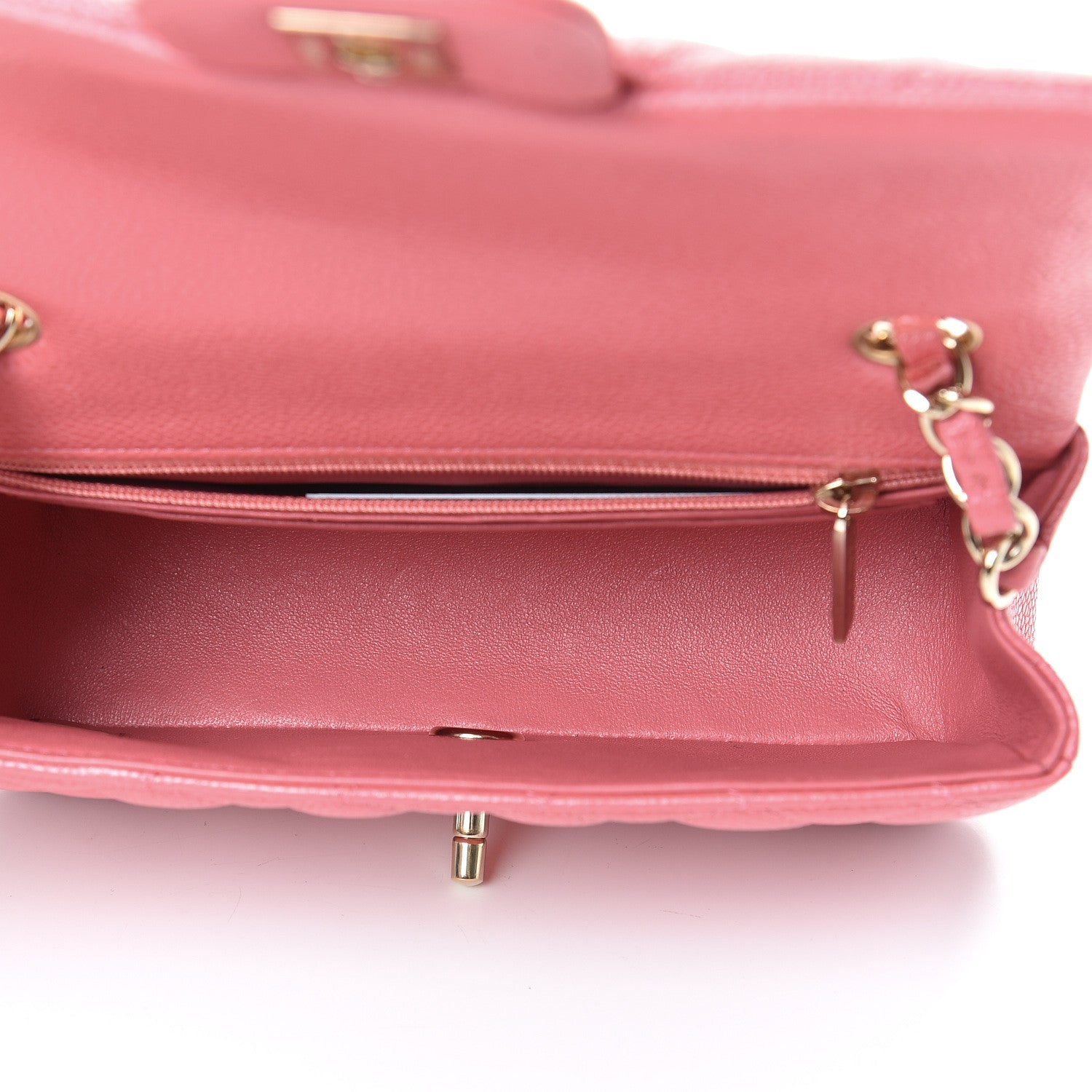 Chanel Iridescent Caviar Quilted Mini Rectangular Flap Dark Pink 4 of 13