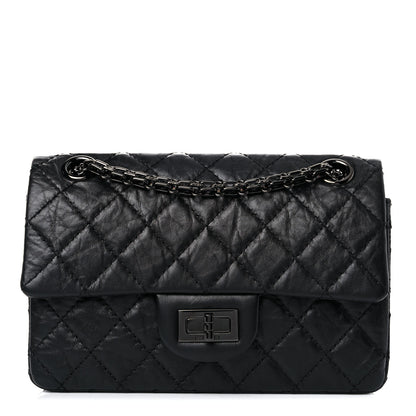 Chanel Aged Calfskin Quilted 2.55 Reissue Mini Flap So Black 1 of 9