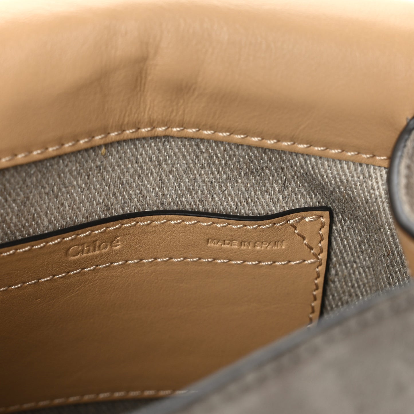 Suede Calfskin Small Marcie Saddle Bag Motty Grey