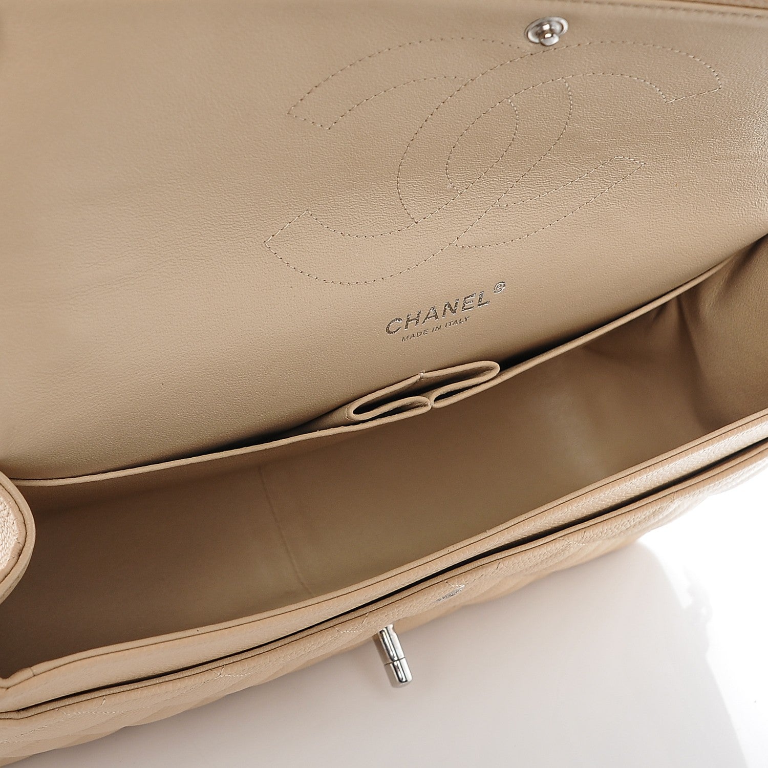 Chanel Caviar Quilted Jumbo Double Flap Beige Clair 5 of 8