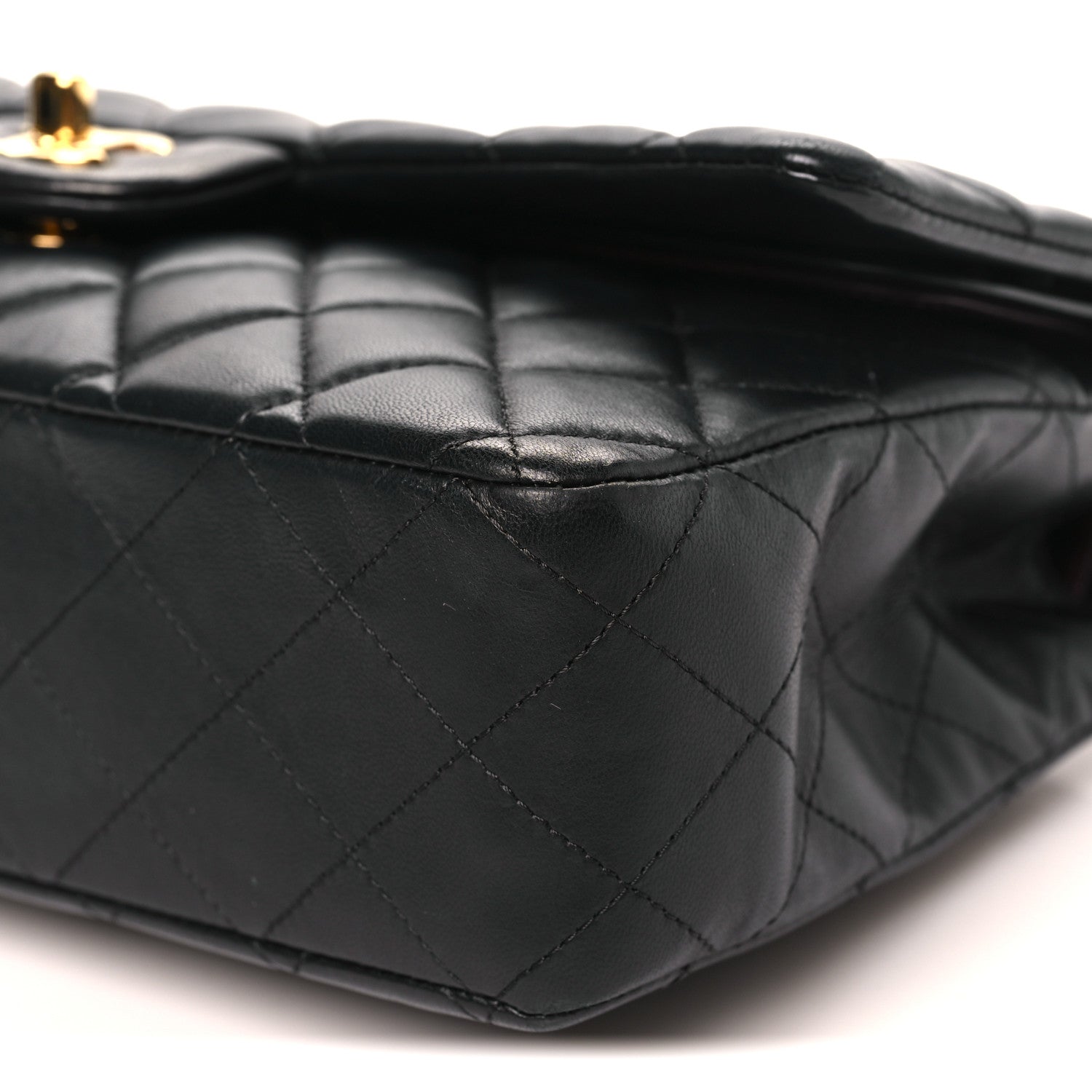 Chanel Lambskin Quilted Medium Double Flap Black 10 of 10