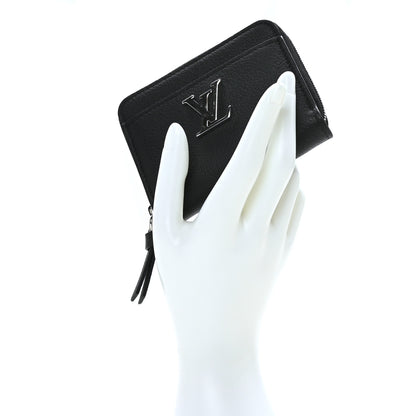 Louis Vuitton Calfskin Lockme Zippy Coin Purse Black 2 of 6