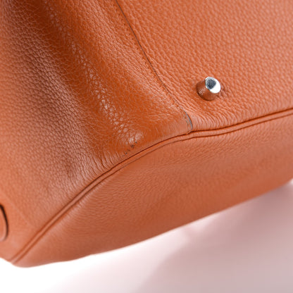 Hermes Taurillon Clemence Lindy 34 Orange 9 of 11