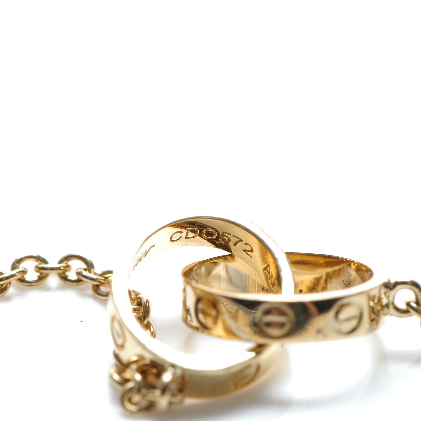18K Yellow Gold Interlocking LOVE Necklace