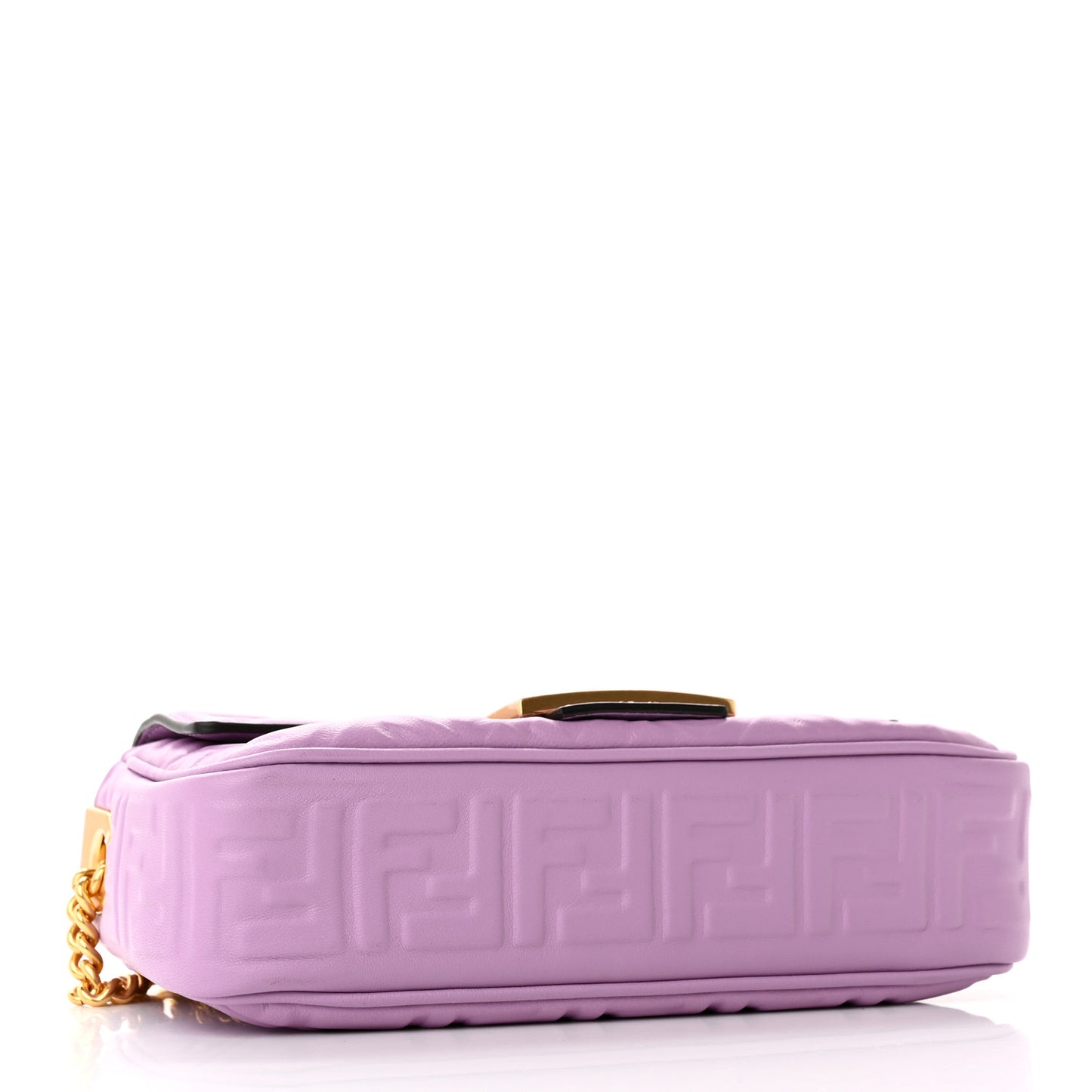 Nappa FF Embossed Small Midi Chain Baguette Violetta