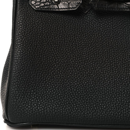 Hermes Togo Matte Alligator Birkin Touch 25 Black 13 of 16