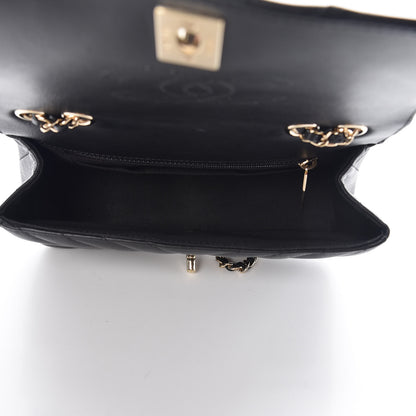 Chanel Calfskin Chevron Quilted Mini Statement Flap Black 4 of 11