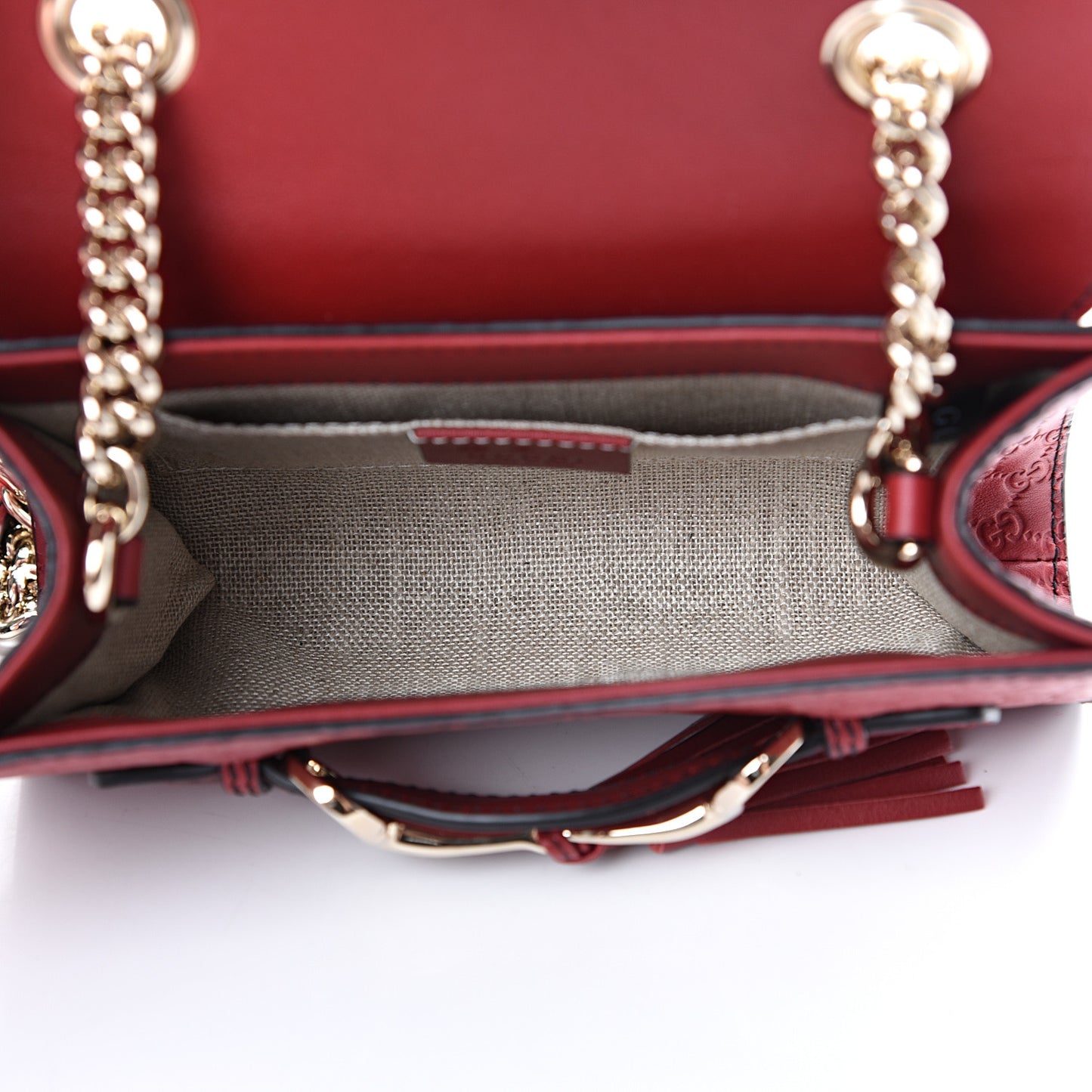 Soft Microguccissima Mini Emily Chain Shoulder Bag Rosso