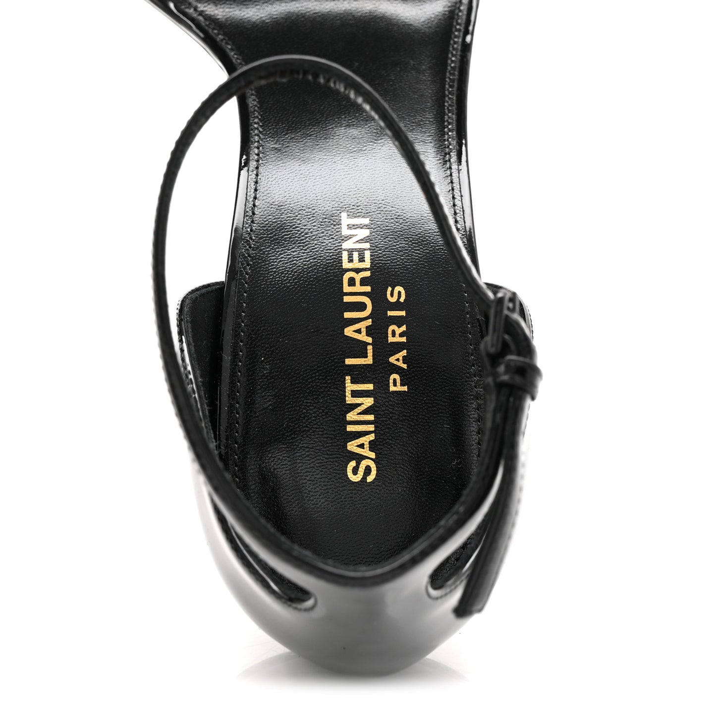 Patent Calfskin Opyum 110 Sandals 39 Black