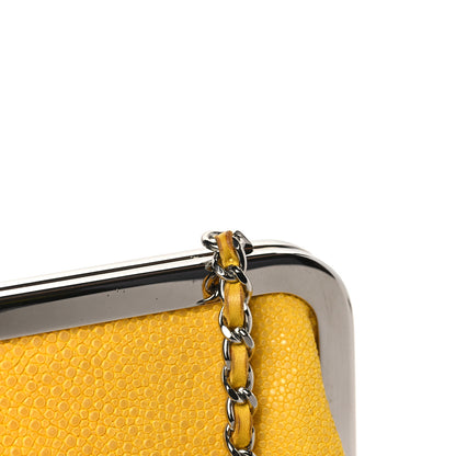 Chanel Stingray Degrade Frame Clutch Yellow 10 of 12