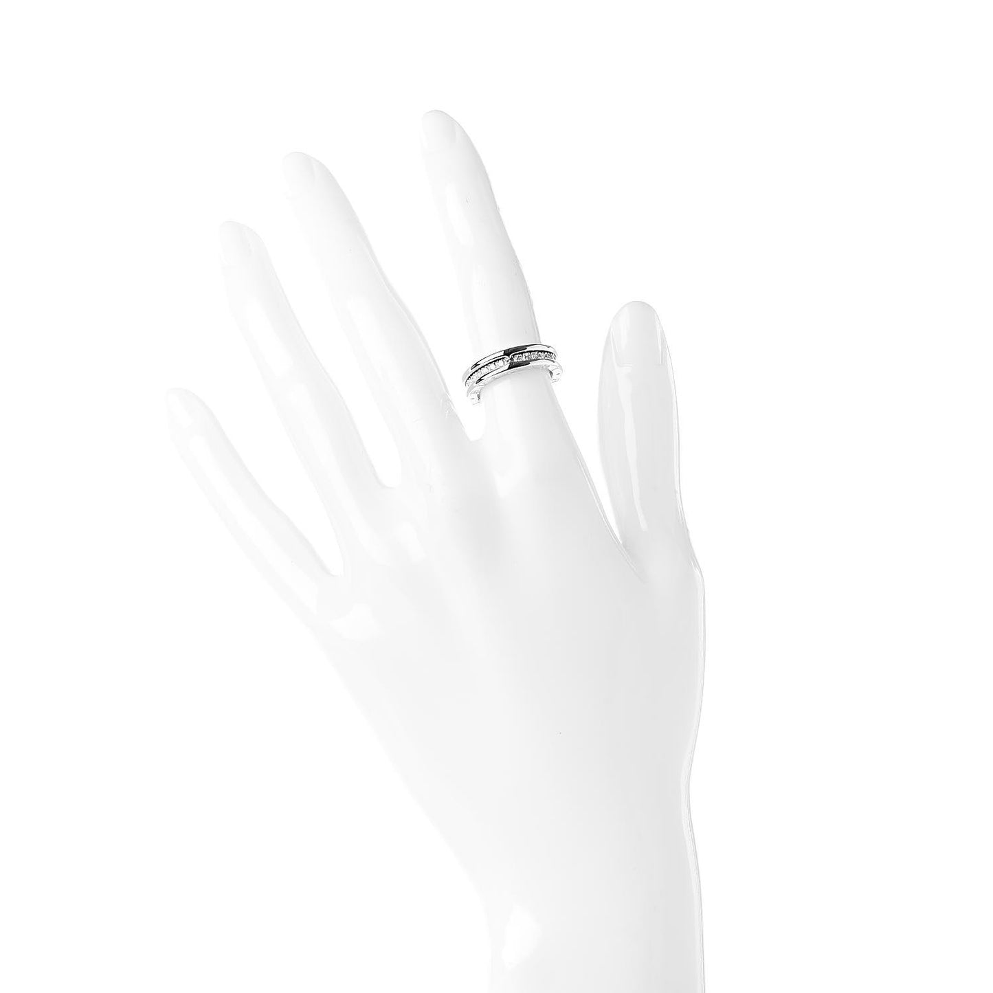 18K White Gold Diamond B.Zero1 Ring 48 4.5